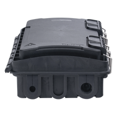 Caja de Distribución de Fibra Óptica, Hasta 96 Empalmes, Exterior IP65, Color Negro