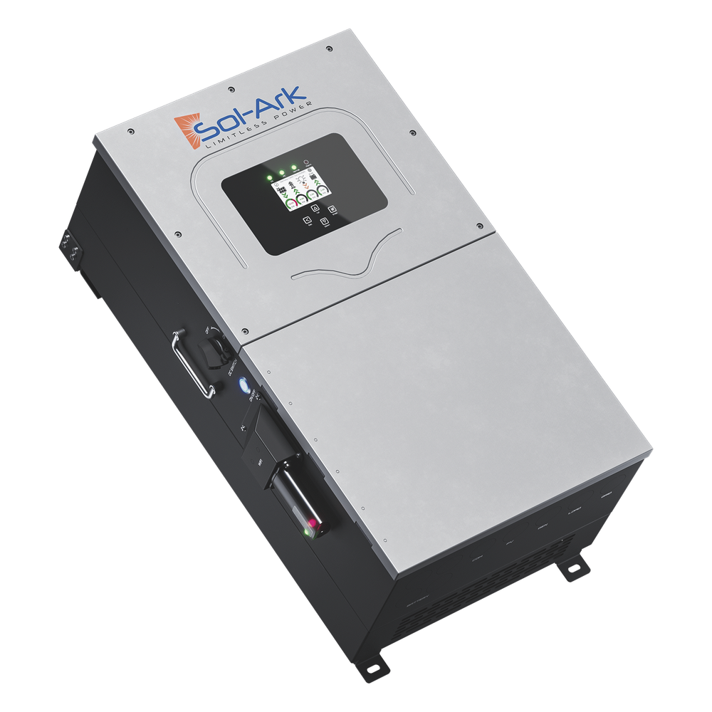 Inversor Hibrido SOL-ARK, 15 Kw, 220 Vcc, Fase Dividida, IP65, Entrada de Baterías a 48 Vcc
