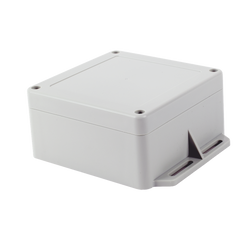 Gabinete Plástico Gris para Exterior (IP65) de 120 x 120 x 60 mm Cierre por Tornillos.