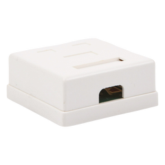 Caja de Pared con 2 Puertos, Incluye 2 Jacks UTP Cat5e Keystone