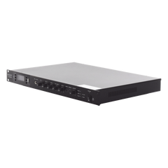 Amplificador de Audio | 1 canal | 350 W | Sistema 100V y Baja Impedancia | 4 Entradas de Micrófono Balanceadas | Bluetooth | USB | SD | FM | Montaje en Rack
