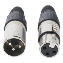 Kit Conector XLR Hembra + XLR Macho | Ideal para Conexiones de Micrófonos, Mezcladoras | Equipo de Audio Profesional