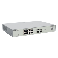 Switch Administrable PoE Capa 2 con 8 puertos Gigabit PoE 802.3af/at + 2 SFP para fibra 1Gb, gestión gratuita desde la nube, 125w