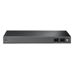 Switch de Fibra Óptica L2+ Omada / 24 puertos SFP 1GE / 4 Puertos Combinados SFP+/RJ45 Gigabit / 2 Puertos Consola RJ45|micro-SUB / Administración Centralizada Omada o Stand-Alone / Compatile con IPv6 /  Multicast IGMP