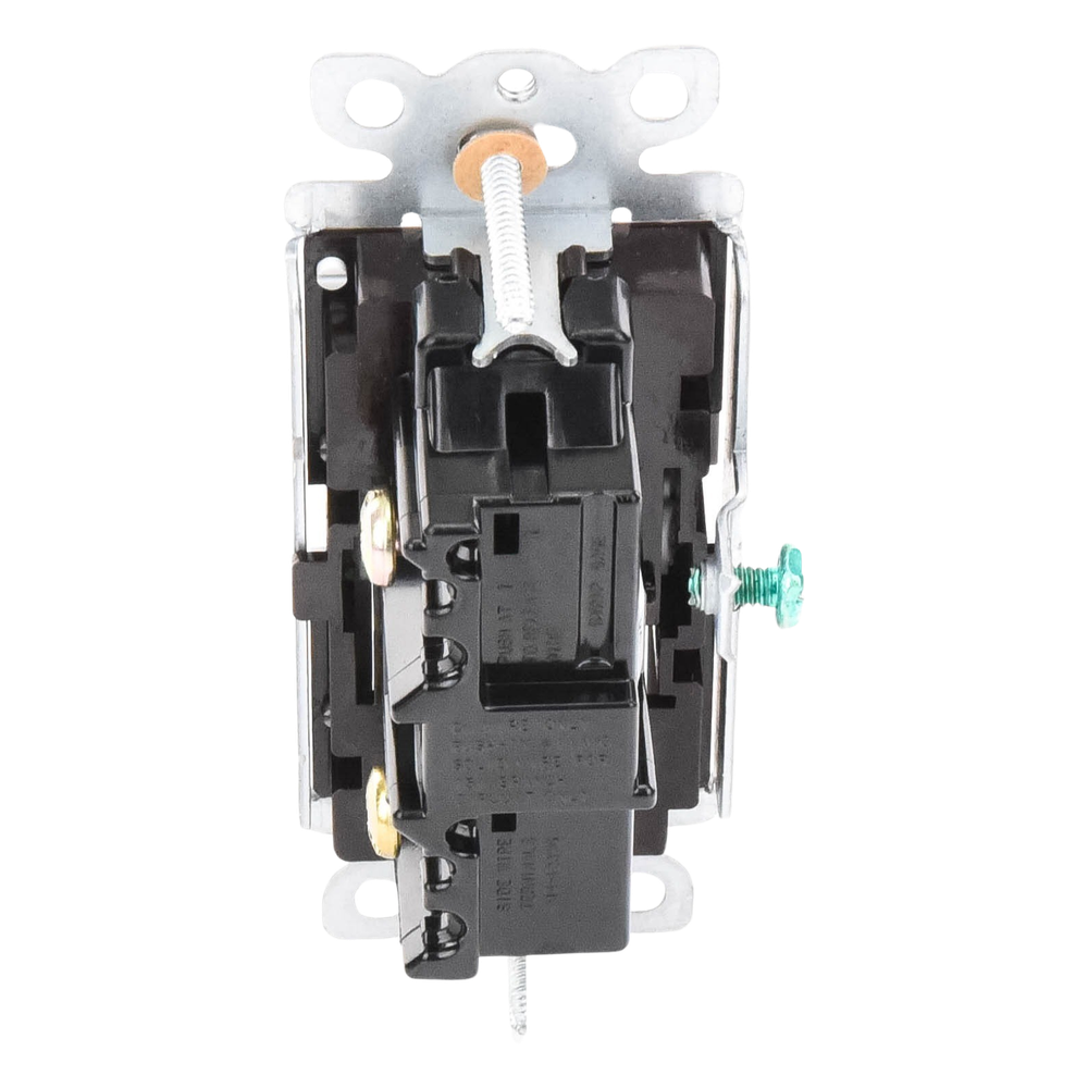 Interruptor de pared unipolar tipo paleta de 15 A, 120/277 V, para conmutación de iluminación y cargas de motor, línea Satin Colors en acabado Snow satinado