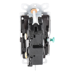 Interruptor de pared unipolar tipo paleta de 15 A, 120/277 V, para conmutación de iluminación y cargas de motor, línea Satin Colors en acabado Snow satinado