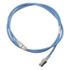 Patch Cord Skinny Cat6A Blindado S/FTP, 1.52 Metros (5 Pies), Diámetro Reducido 28 AWG, Color Azul
