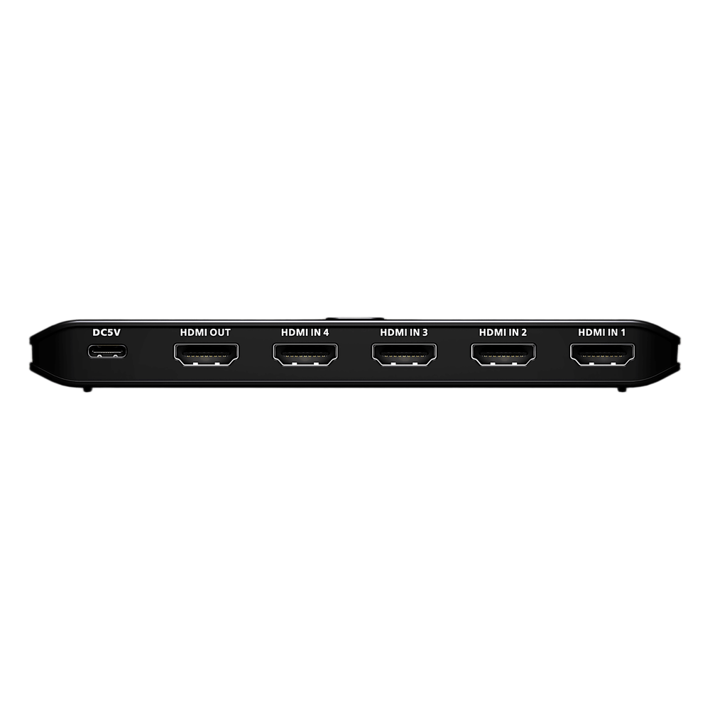 Switch HDMI 4 Puertos True 4K Essentials | RapidSync™ | HDR10+ | HDCP 2.2 | Control por Botón e IR | LPCM 7.1 | Diseño Compacto