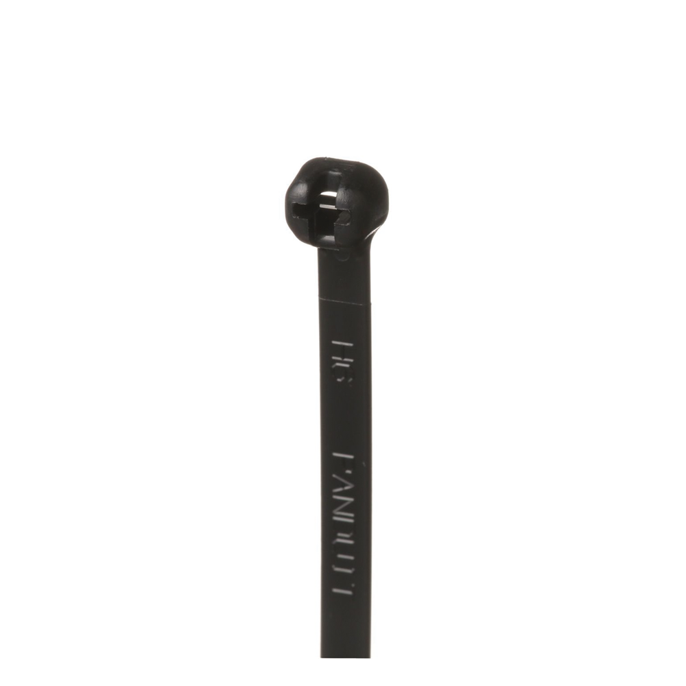 Cincho de Nylon 6.6 Dome-Top®, Con Lengüeta de Bloqueo de Acero Inoxidable, 203 mm largo x 4.7mm ancho, Color Negro, Exterior Resistente a Rayos UV, Paquete de 100pz