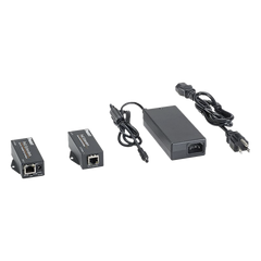 Kit de Extensor PoE/PoE+, Hasta 610 Metros (2000 ft) con Cable Cat5e o Cat6, 10/100Mbps, Incluye Transmisor, Receptor y Fuente de Alimentación