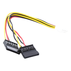 Cable Doble de Corriente SATA / Compatible con DVR´s epcom y HIKVISION / 15 cm de Longitud