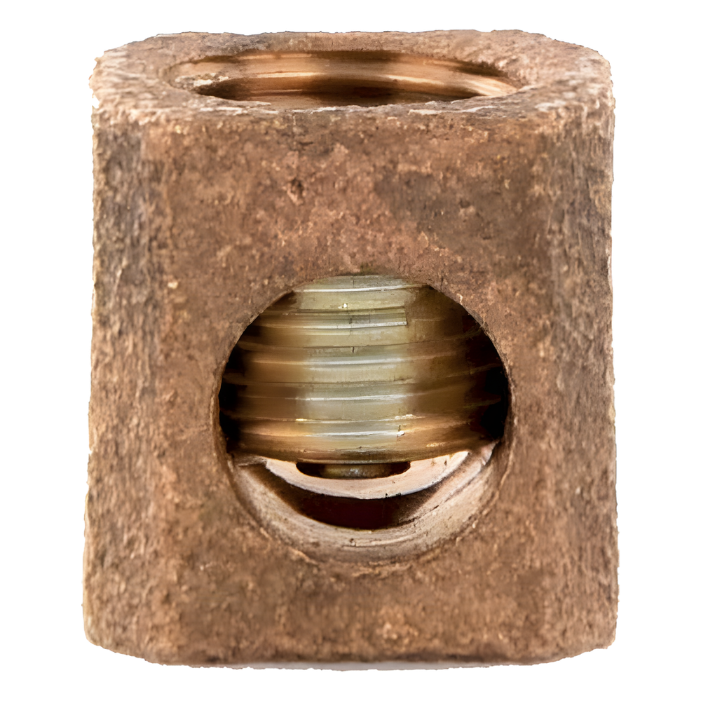 Terminal Tipo Lengüeta Recta de Cobre, Cal. 8 a 1/0 AWG,  Orificio para perno de 5/16" (7.9mm)