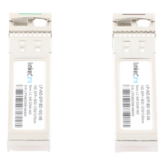 Transceptores Ópticos Industriales Bidireccionales SFP+ (Mini-Gbic) / Monomodo 1270 & 1330 nm / 10 Gbps / 10GBASE / Conector LC/UPC Simplex / DDM / Hasta 5 km / 2 Piezas