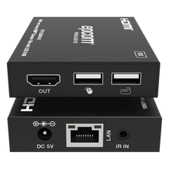 Extensor HDMI con KVM | Sobre IP | Transmisión hasta 150m | Cat5e/6 | HDCP 1.4 | 1080p | Control IR | Compatible con Switch 1G