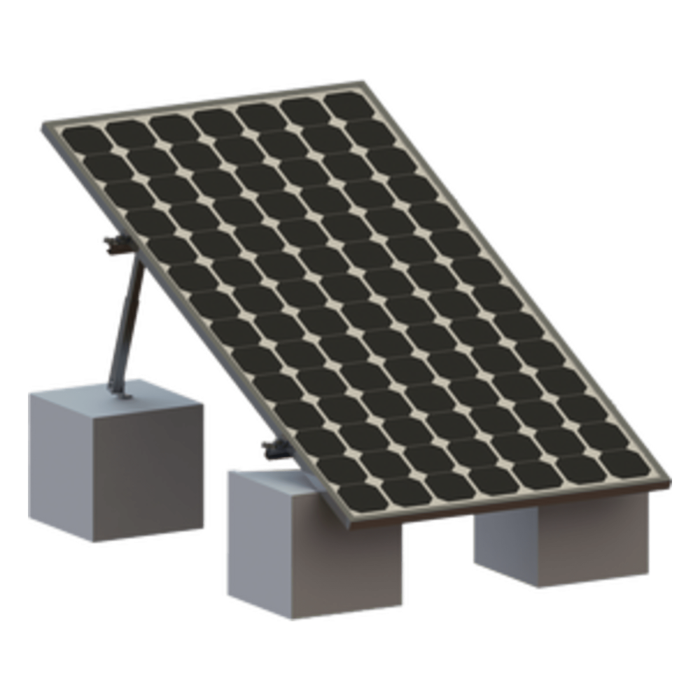 Montaje para Panel Solar, Riel "8" de 1400mm para Módulos con Espesor de 35mm, Velocidad de Viento Máx. 136km/h (20° a 45°)