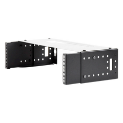 Rack Abierto de montaje en Pared, de 19in,  Profundidad Ajustable (8" a 12") de 2.5  Unidades de rack, con Capacidad de Crecimiento.