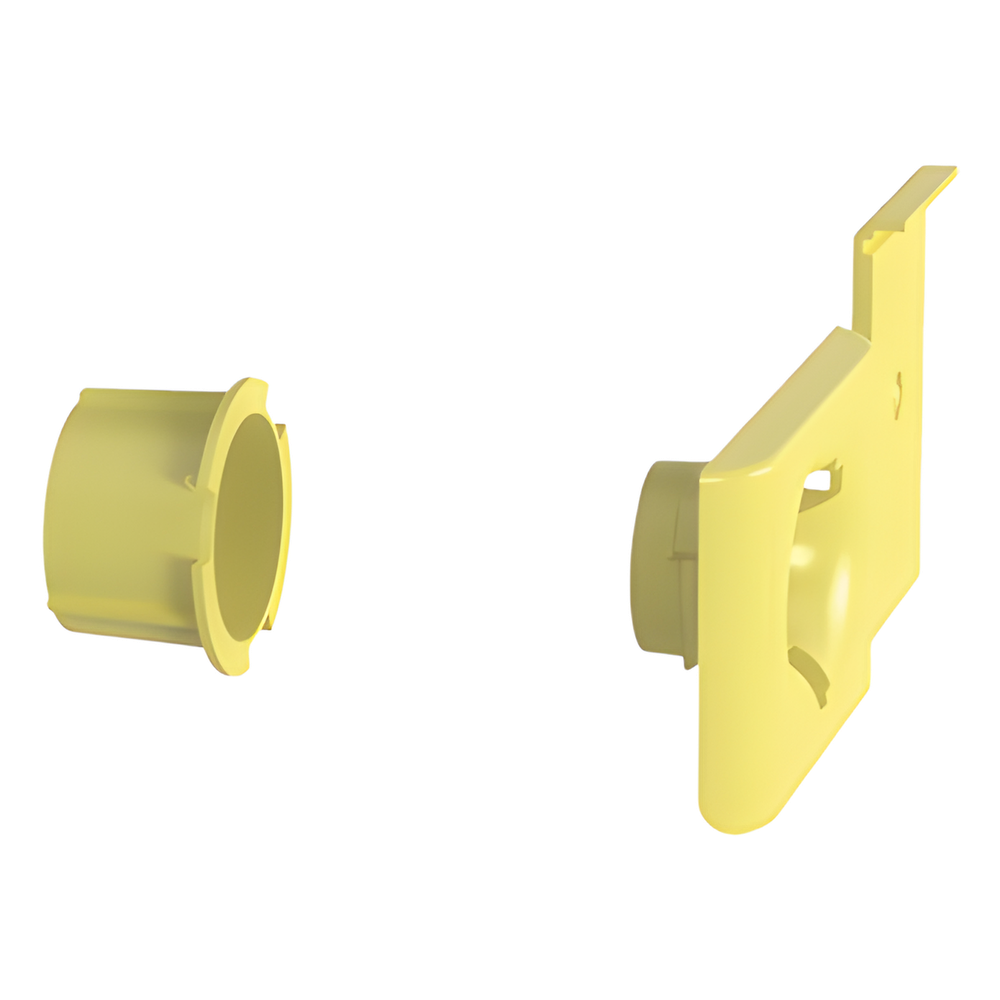Accesorio de Salida a Tubo De 1.5 in (38 mm), Para Canaletas FiberRunner 4X4, 6X4, o 12X4, Color Amarillo