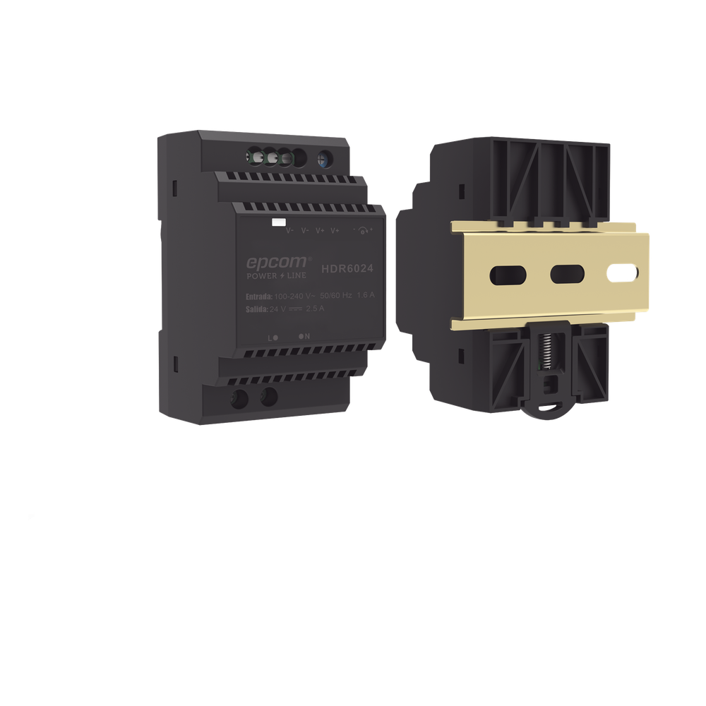 Fuente de Poder Industrial Entrada: 100-240 Vca / Salida: 24 Vcc/ 2.5 A/ 60 W/ Riel Din