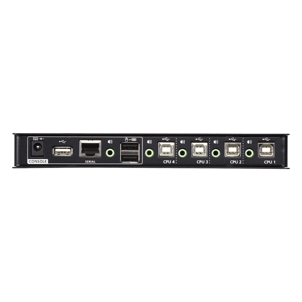 Switch KM USB| 4 Puertos | Boundless Switching | RS232 | Controla 4 Computadoras con 1 Teclado/Mouse