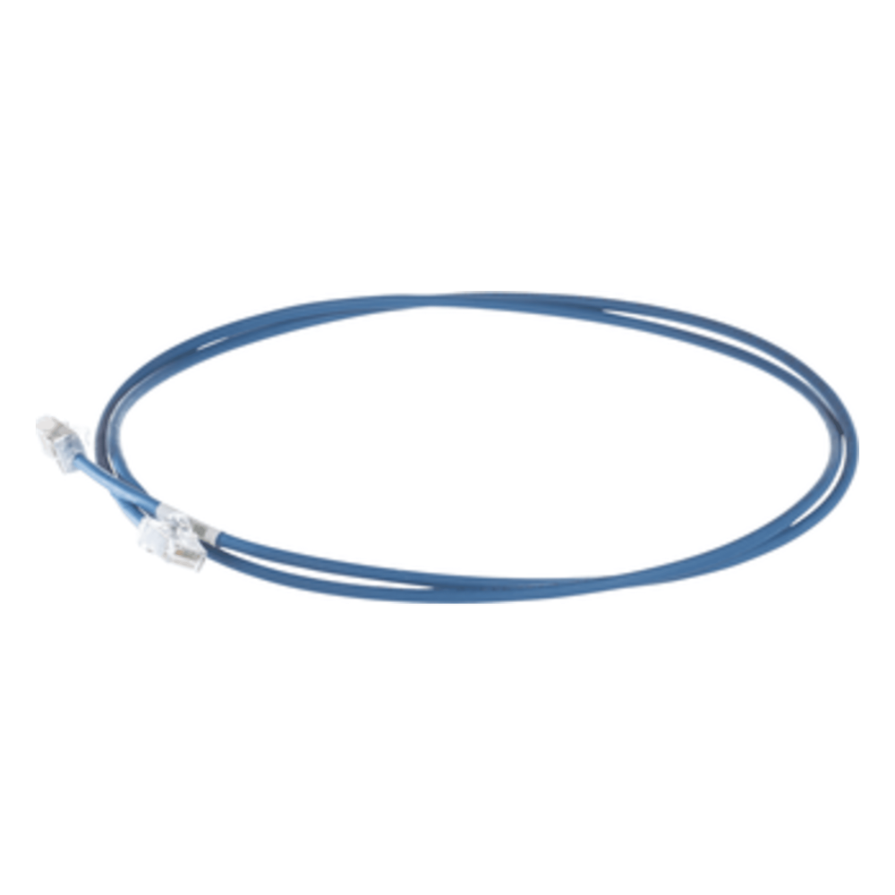 Patch Cord Cat6A, Diametro Reducido 28 AWG, Blindado S/FTP, CM/LS0H, 4 Metros, Color Azul