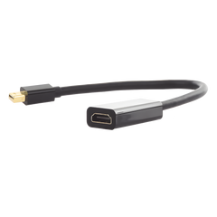 Convertidor Mini Display Port a HDMI / 4K@30Hz / Thunderbolt / Blindaje Interno Múltiple / Carcasa ABS / Longitud de 25 cm (9.84 pulgadas)