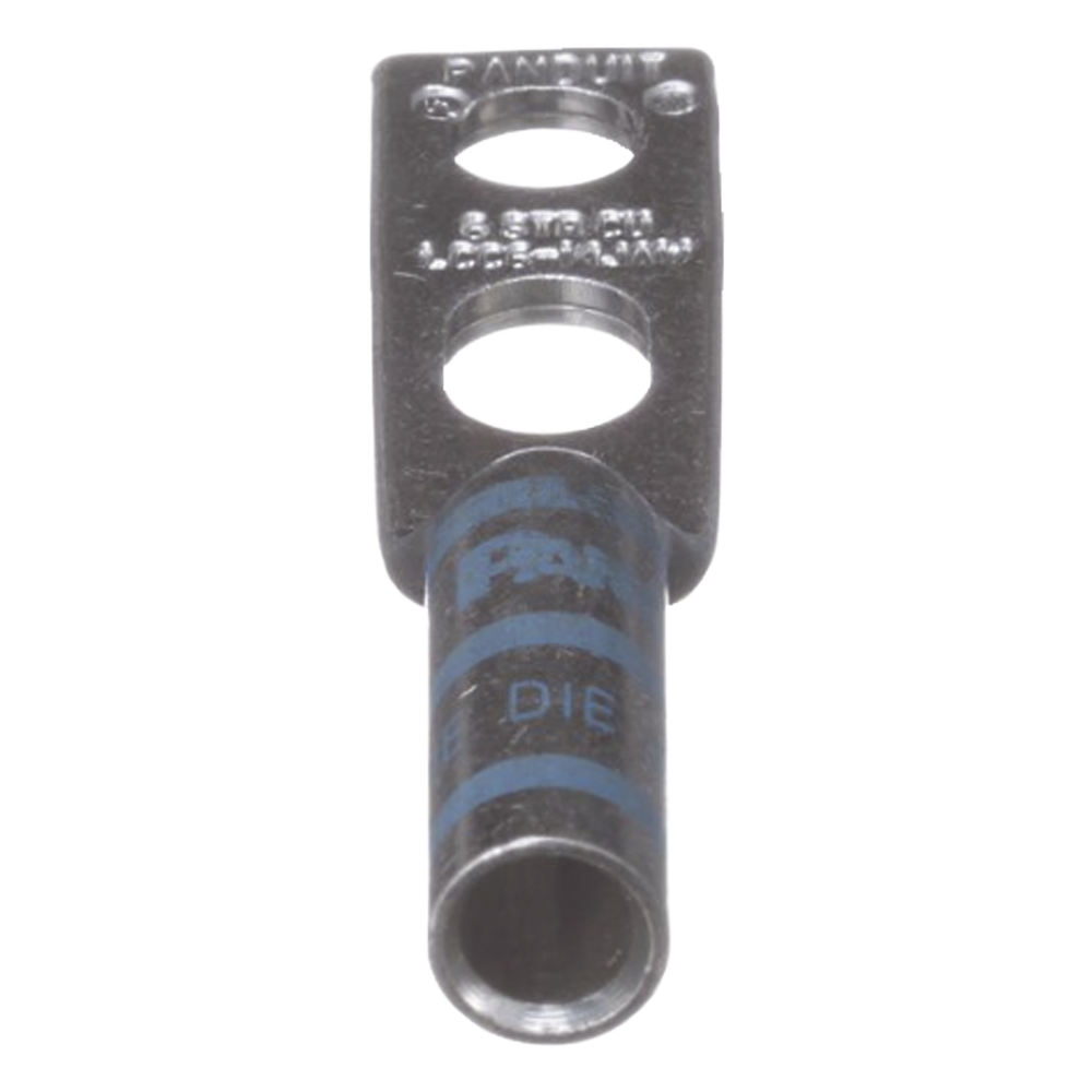 Zapata de compresión LCC6-14JAW-l para cal. 6 Awg, Doble barreno para tornillo prisionero de 1/4, 1 pz