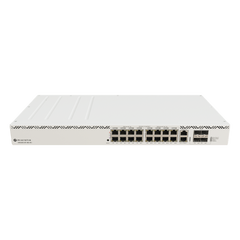 Cloud Router Switch 16 puertos, 8 PoE+ y 8 PoE++, Fuentes redundantes Hot-Swap