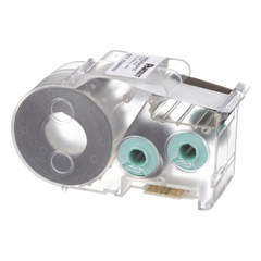 Casete de Etiquetas de Poliolefina de Cinta Continua, Tubo Termocontráctil, 11.2 mm de Ancho, 2.4 Metros (7.87 Pies) de Largo, Para Cables de 2 a 6.4 mm (16-10 AWG) de Diámetro, Color Blanco