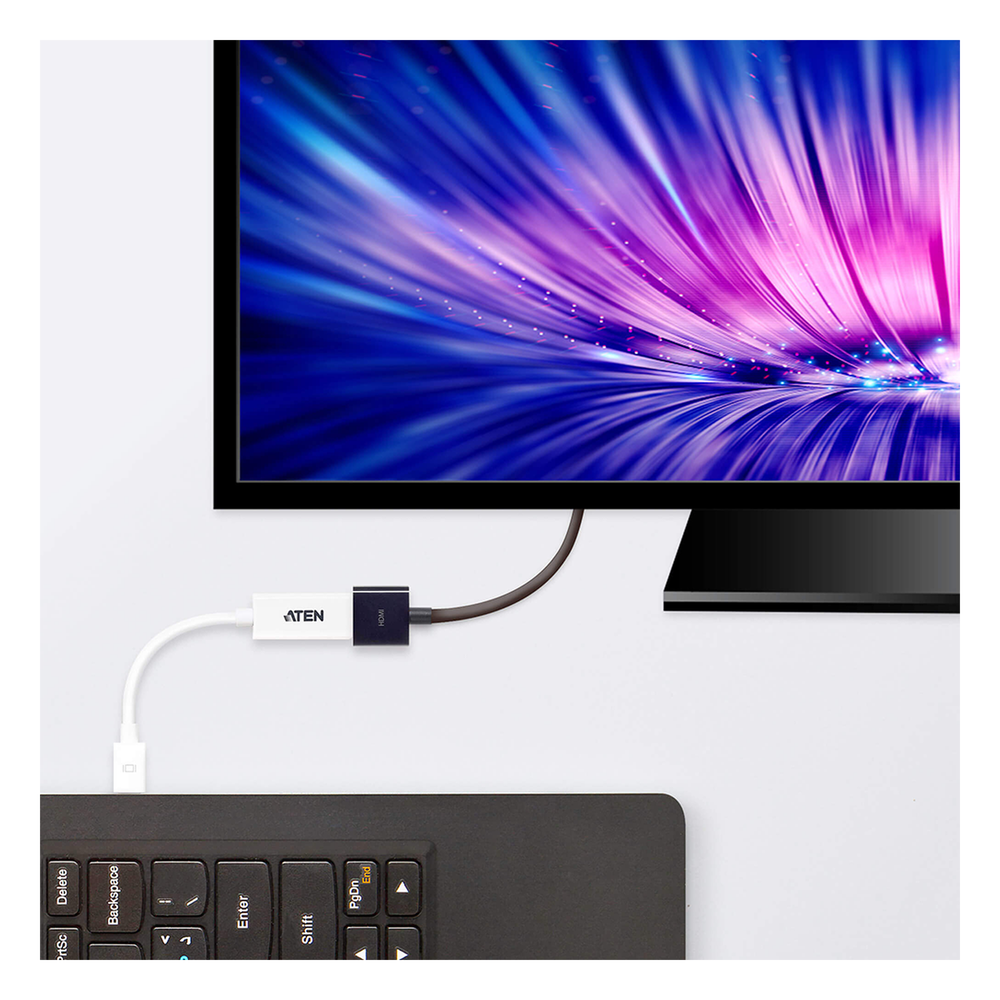 Adaptador de Mini DisplayPort a HDMI | Compatible con productos Macintosh | Admite sonido Dolby True HD y DTS HD Master Audio |
