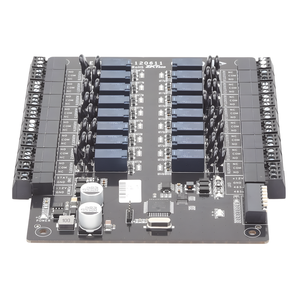 Expansor de 16 Relevadores / RS-485 / Compatible ZKEC10 / Hasta 58 Relevadores / 12VCC