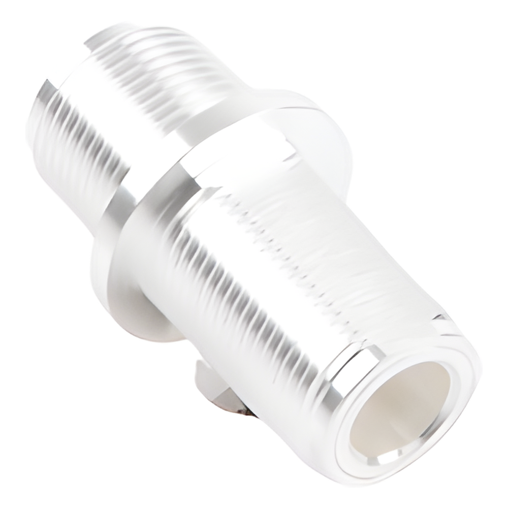 Adaptador Doble N Hembra para Chasis de Montaje Frontal en Doble D Plano y Cuerpo Plateado.