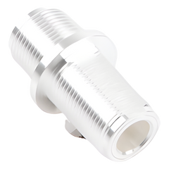 Adaptador Doble N Hembra para Chasis de Montaje Frontal en Doble D Plano y Cuerpo Plateado.