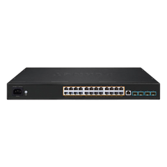 Switch AV Profesional para Integraciones Audiovisuales, , 8 Puertos PoE Gigabit 802.3bt, 16 Puertos PoE Gigabit 802.3at, 4 Puertos SFP 10 G, Hasta 450 W de Potencia