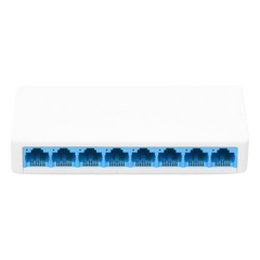 Switch NO Administrable / Para escritorio / 8 puertos 10/100 Mbps / Diseño Compacto / Plug and Play