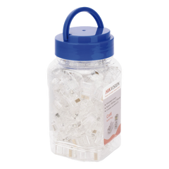 Bote con 100 Piezas de Plug Modular RJ45 / Cat 6 / Chapado en Oro a 30 Micras / Sin Blindaje / Fácil Instalación / Uso Interior / Soporta Norma TIA-568B / Cumple con RoHS 2.0