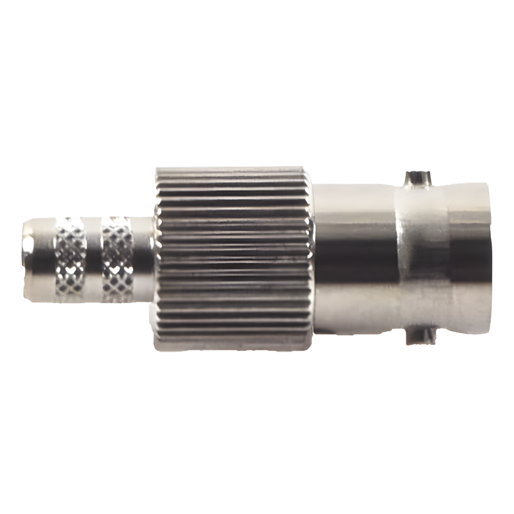 Conector BNC Hembra de Anillo para Cables RG-8/X, LMR-240, 9258, Níquel/ Oro/ Delrin.