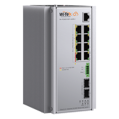 Switch Industrial Administrable Gigabit con 2 Puertos PoE bt + 6 Puertos PoE af/at o 24 V Pasivo + 2 SFP Gigabit, 240 W