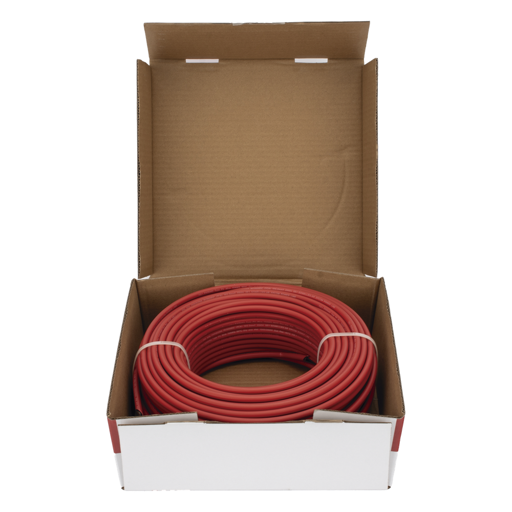 Cable Fotovoltaico Rojo / Cobre Estañado / 6 mm² (10 AWG) / 2000V / Rollo 50m / UL 4703 y TUV