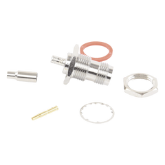 Conector TNC Hembra de montaje en Chasis tipo D Plano y anillo plegable para RG-174/U, 8216.