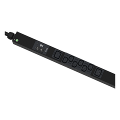 PDU Monitoreable (MI) para Distribución de Energía, Enchufe de Entrada NEMA L21-30P, Con 18 Salidas C13 y 6 C19, de Instalación Vertical, 208 Vca, 30 Amp