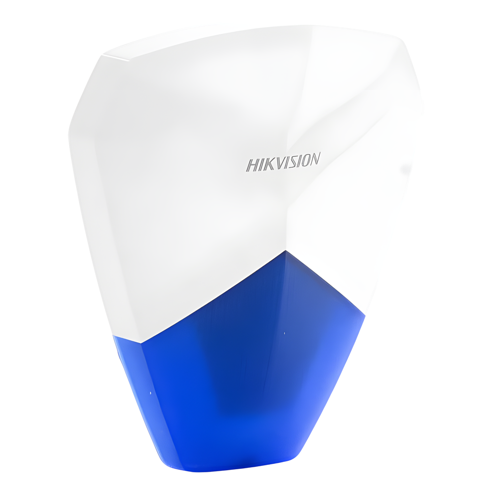 Sirena Estrobo Cableada Hikvision DS-PS1-B / 105 dB / LED Azul / IP54 / Compatible con Cualquier Panel de Alarma