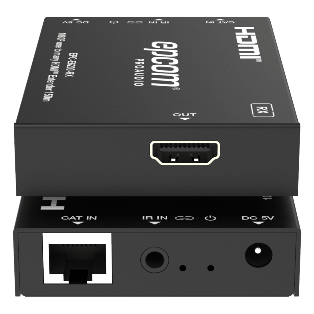 Extensor HDMI™ Sobre IP | Codificador Y Decodificador | 150m Por Cable CAT6 | Compatible Con Red Gigabit | Video Full HD | Compresión EZCast | Control IR Unidireccional