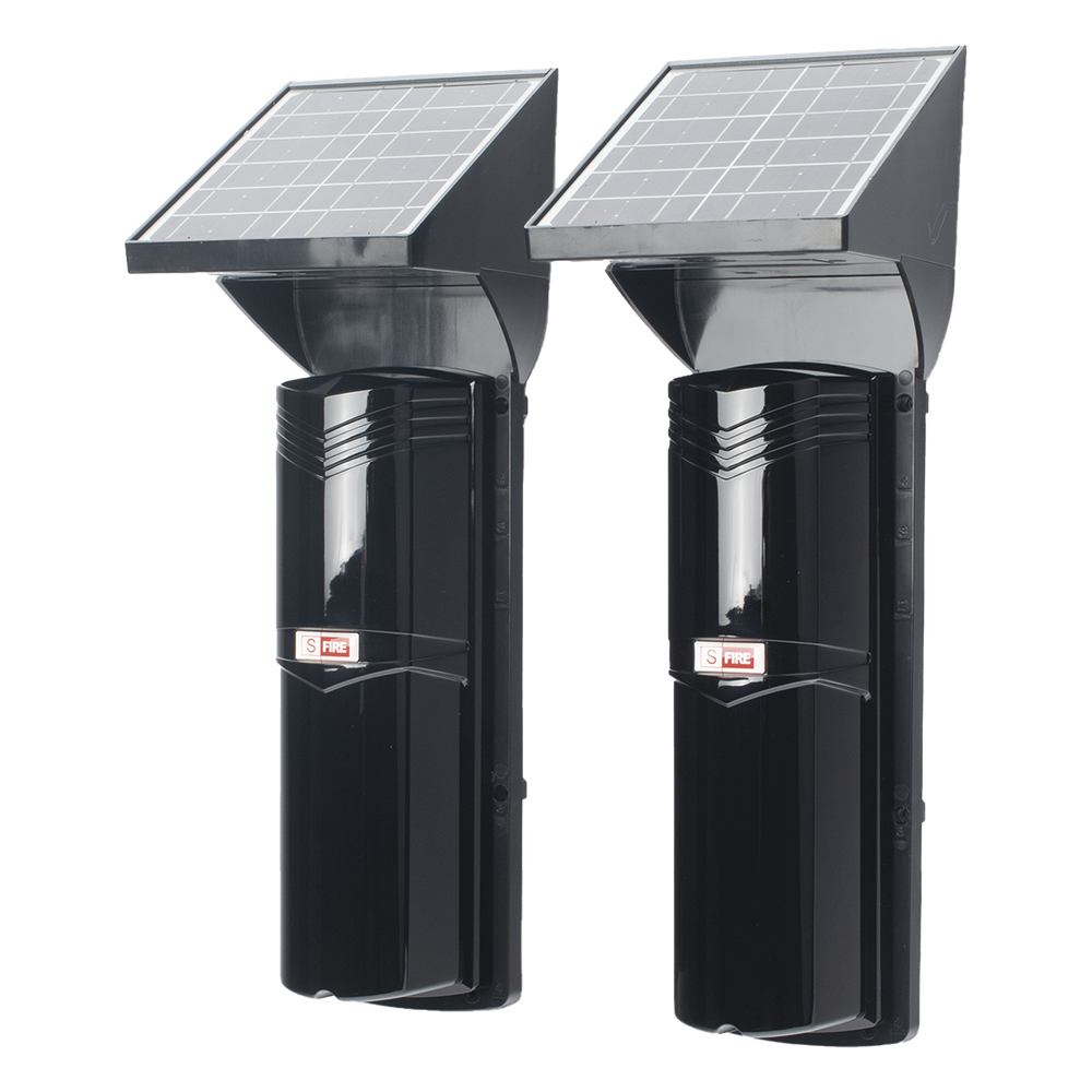 Detector Fotoeléctrico Solar de 3 Rayos / 100 m Exterior / 4 Frecuencias / Batería de Litio 4,000 mAh / Sincronización Digital