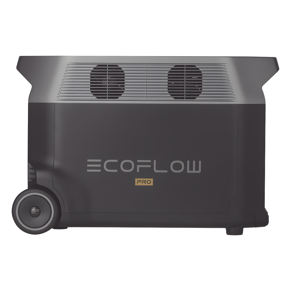 Estación de Energía Portátil DELTA PRO 3600Wh Litio LFP / 5 AC 3600W (7200W Pico) / 2 USB-C 200W / Capacidad para Aumentar Respaldo / Cargador de Coche 10A a 12.6V / Conectividad WiFi y Bluetooth (App) / Carga Solar 1600W Max.