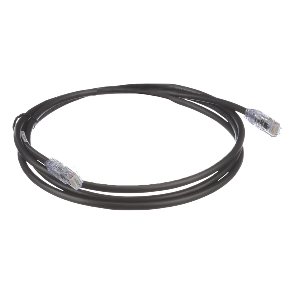 Cable de Parcheo UTP, Cat6A, 24 AWG, CM, Color Negro, 1.52 Metros (5 Pies)