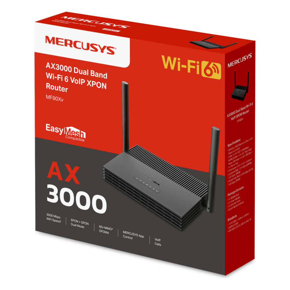 ONU/ONT - XPON Router WiFi 6 AX 3000 / 1 Puerto PON SC/APC / 1 Puerto WAN/LAN Gigabit / 3 Puertos LAN 10/100/1000 MBPS /  Soporta AgiNet Config - AgiNet ACS (herramienta de gestón remota)