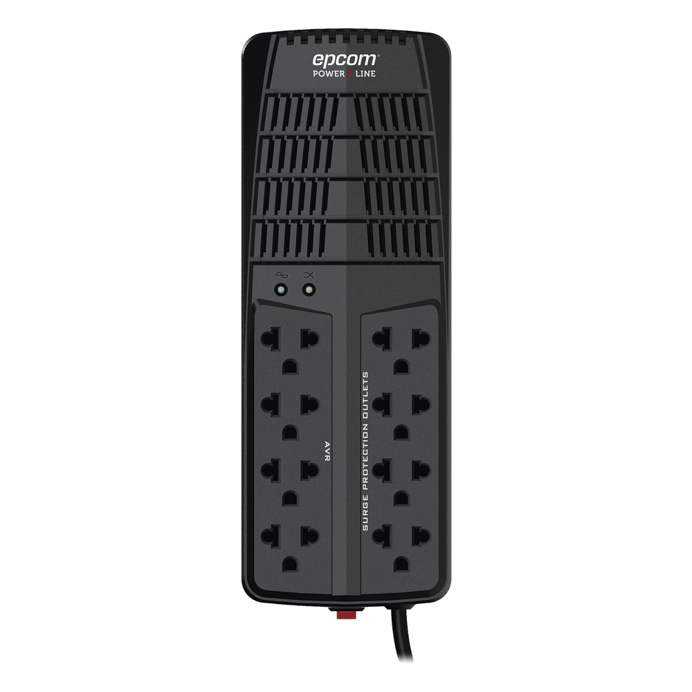 Regulador de Voltaje 2000 VA-1000 W / 4 Contactos con AVR / 4 Contactos con Supresor de Picos / Protección RJ11