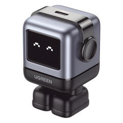 Cargador Mini GaNRobot 30W serie UNO | 1 USB-C de Carga Rápida | Tecnología GaN II | Multiprotocolo PD/QC/SCP/FCA | Carga Inteligente | Pantalla LED | Zapato Magnético Extraíble | Thermal Guard | Color Negro.