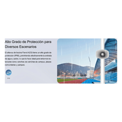Altavoz SIP IP para Voceo y Paging / 2 Líneas SIP / Potencia 30W / IP66 Exterior / Alimentación PoE / Compatible con Conmutadores SIP / Montaje en Pared