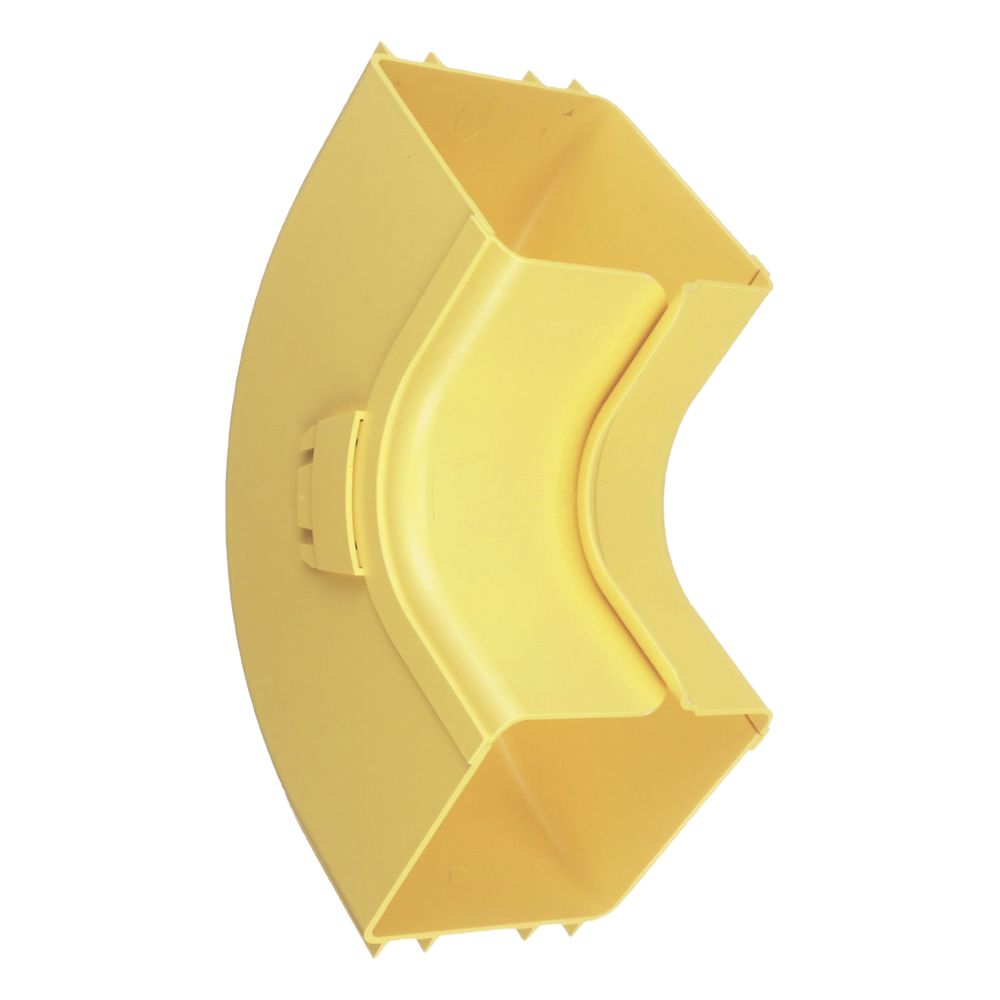 Bajada Vertical Interior de 90º con Tapa, Para uso con Canaletas 4X4 FiberRunner™, Color Amarillo